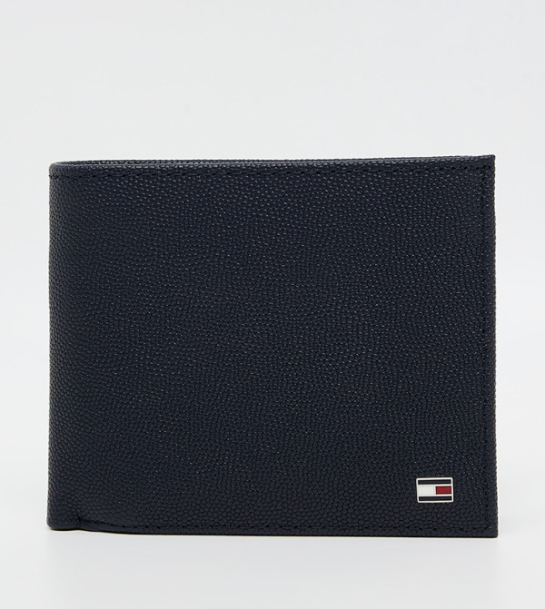Textured Leather Bi-Fold Wallet
