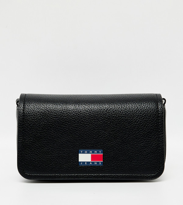 Textured Flap Crossbody Bag