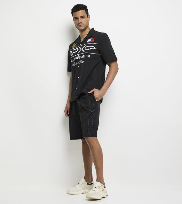 F1 Movie Embroidered Elastic Waist Shorts
