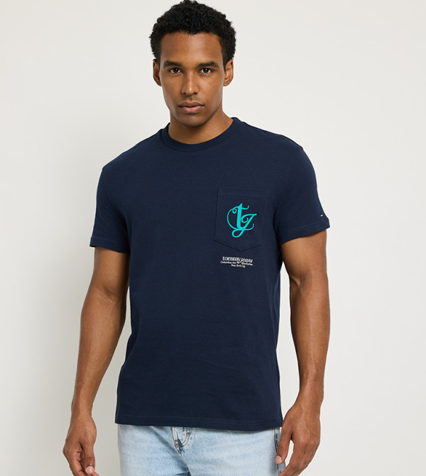 Monotype Printed Crew Neck T-Shirt