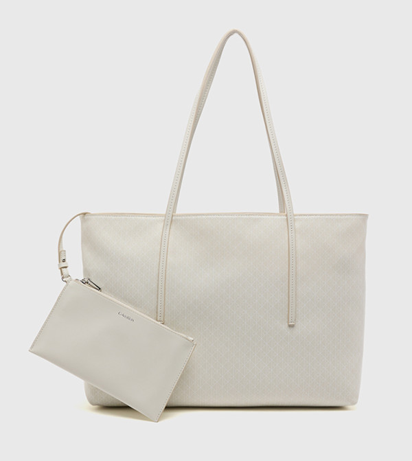 Monogram Printed Tote Bag Set