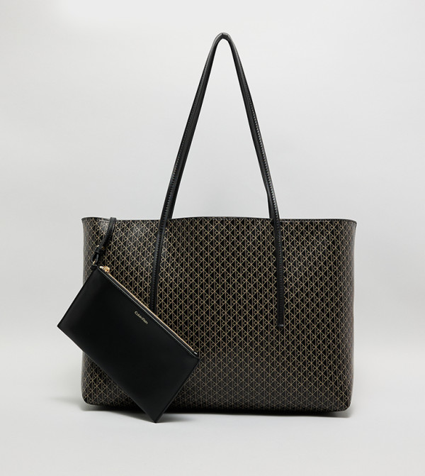 Patterned Tote Bag with Coin Pouch