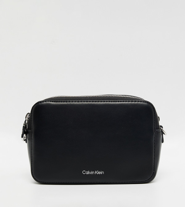 Logo Detail Zippered Camera Bag