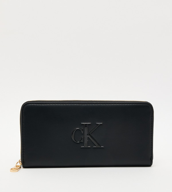 Logo Embossed Zip-Around Long Wallet