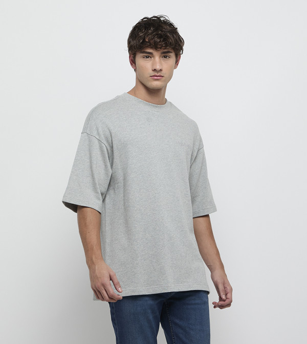 Logo Embroidered Crew Neck T-Shirt