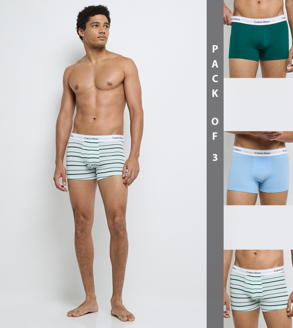 3-Pack Logo Waistband Trunks