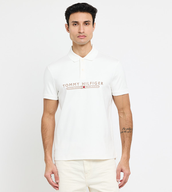 Logo Embroidered Short Sleeves Polo T-Shirt