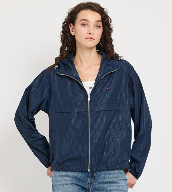 Flag Patterned Hooded Jacket