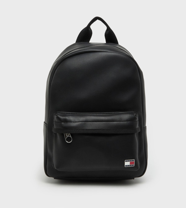 Logo Badge Zippered Backpack
