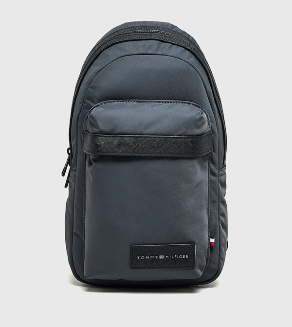 Logo Badge Zippered Backpack