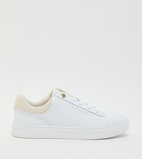 Round Toe Cupsole Lace-Up Sneakers