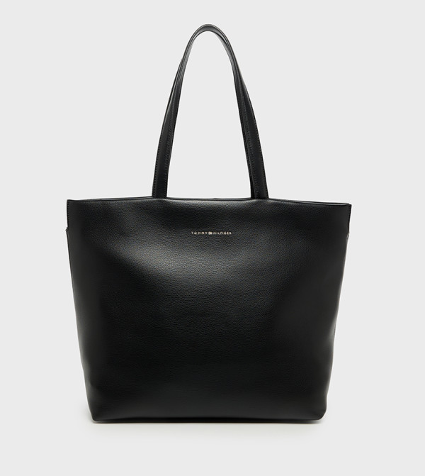 Textured Zippered Tote Bag