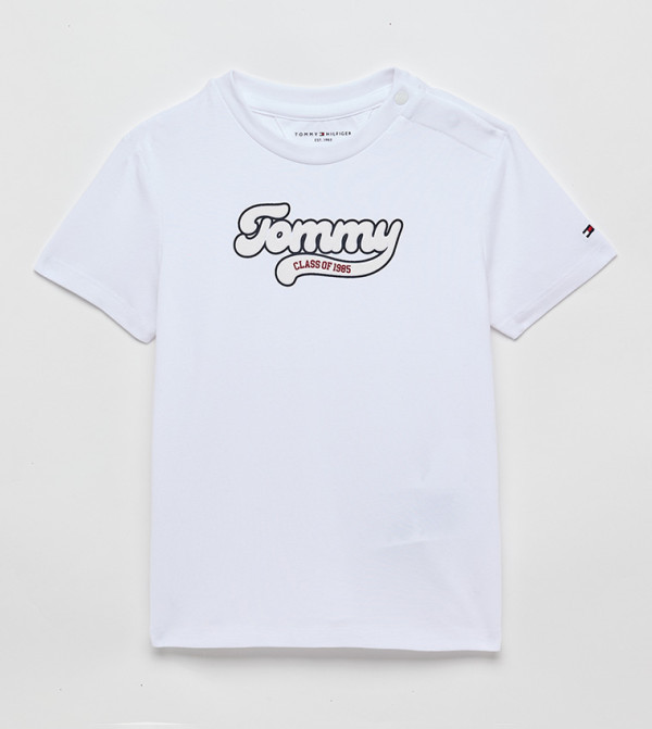 تيشيرت مونوتايب برقبة مستديرة