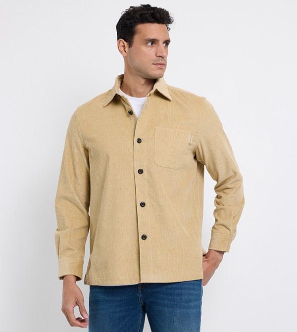 Corduroy Long Sleeves Oversized Shirt