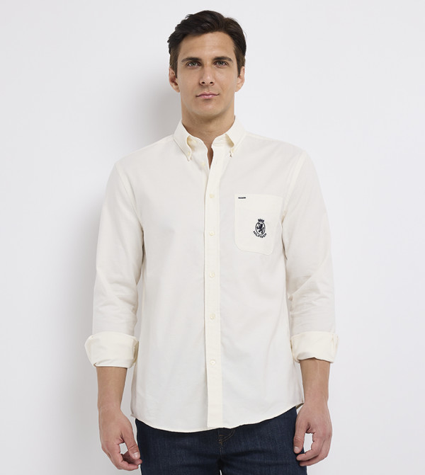Logo Embroidered Oxford Shirt