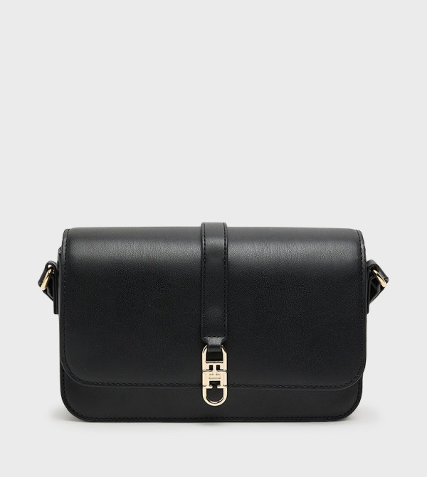 LIBRE Logo Detail Flap Crossbody Bag