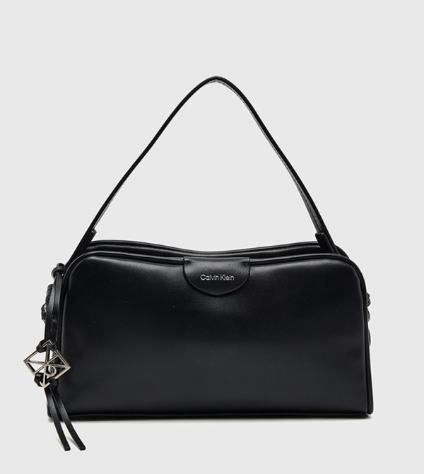 Emblem Trio Zip Closure Shoulder Bag