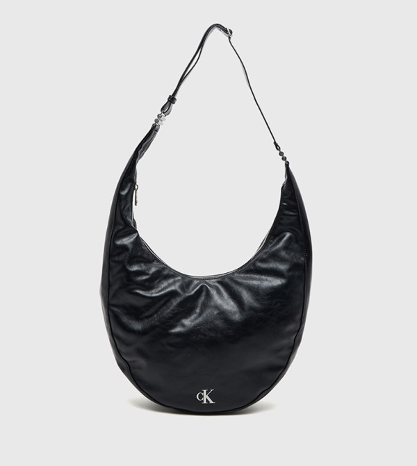 Textured Buckle Convertible Shoulder Bag