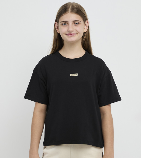 Logo Badge Crew Neck T-Shirt