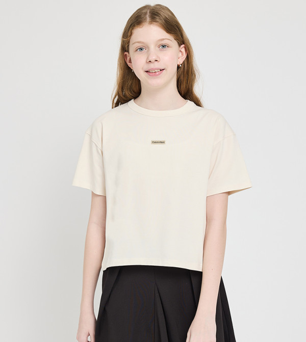 Logo Badge Crew Neck T-Shirt