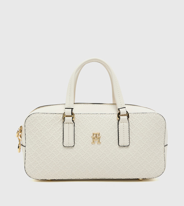 Monogram Detail Satchel Bag