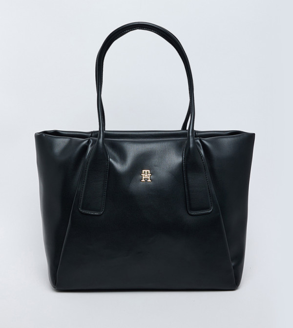Monogram Zip Closure Tote Bag