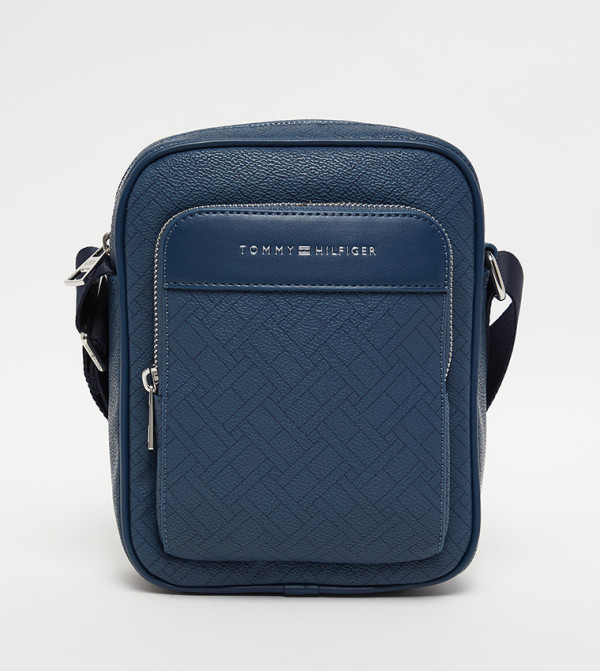 Monogram Patterned Zippered Reporter Bag