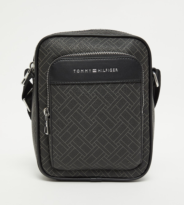 Monogram Patterned Zippered Reporter Bag