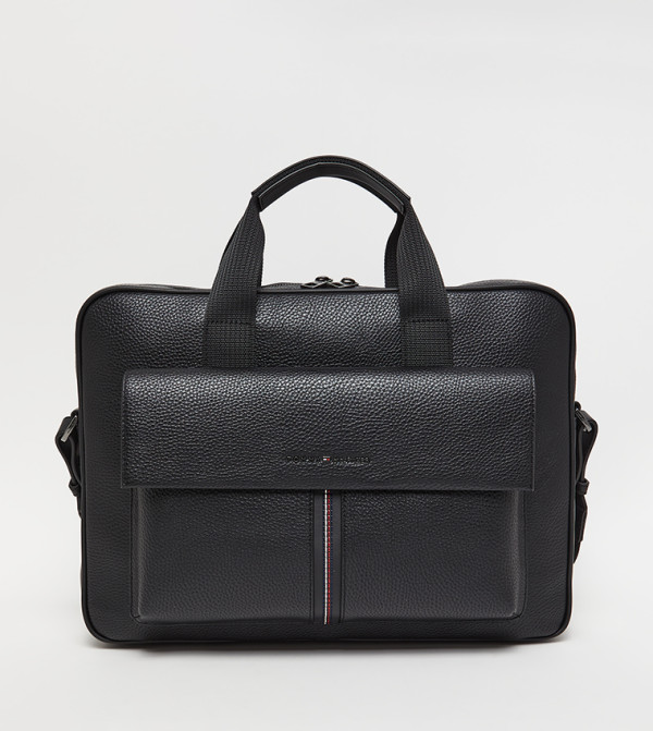 Textured Zippered Laptop Bag