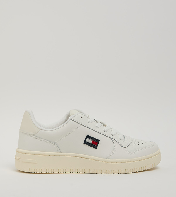Logo Badge Lace-Up Sneakers