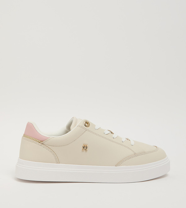 Logo Detail Cupsole Lace-Up Sneakers