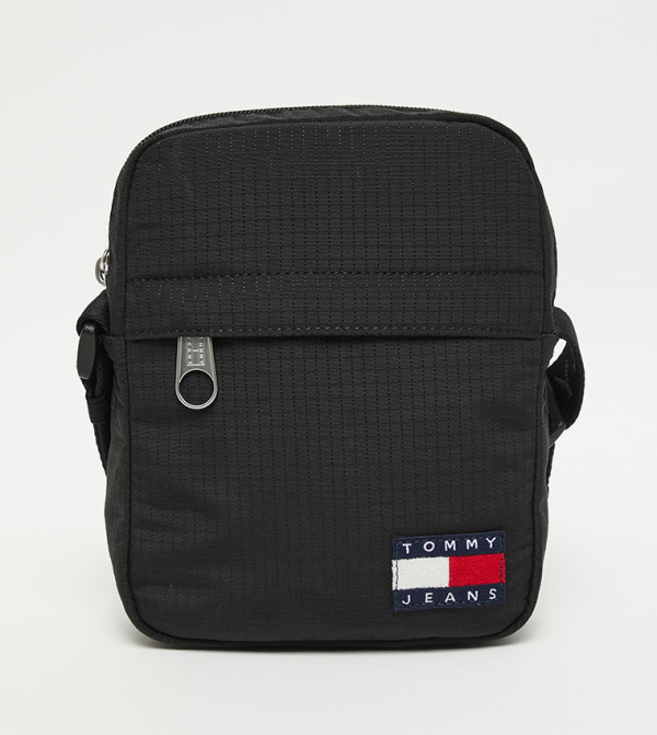 Logo Badge Zippered Reporter Bag