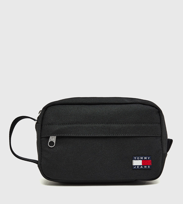 Logo Badge Zippered Toiletry Bag