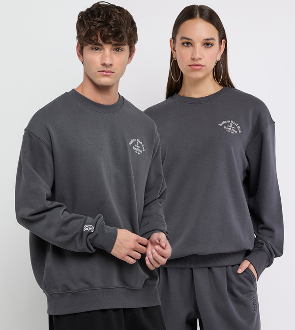 Logo Embroidered Long Sleeves Sweatshirt