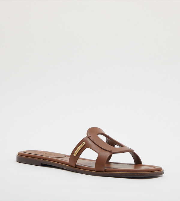 Cut-Out Detail Slide Sandals