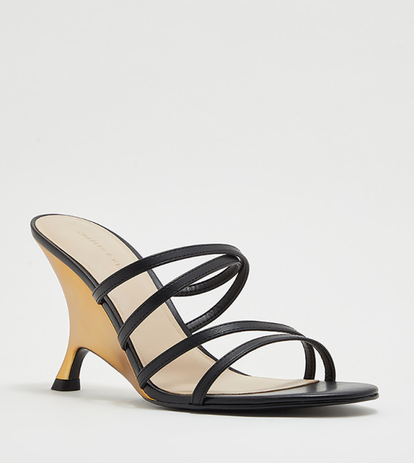 Strappy Sculptured Heel Sandals