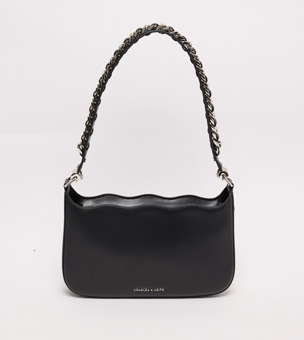 Textured Chain-Link Shoulder Bag