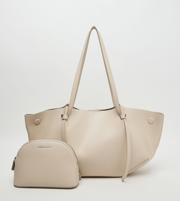 CALLA Textured Tote Bag with Pouch