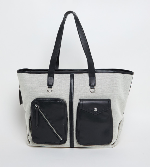 THORA Canvas Multi-Pocket Tote Bag
