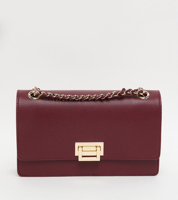 EVERLINE Textured Flap Shoulder Bag