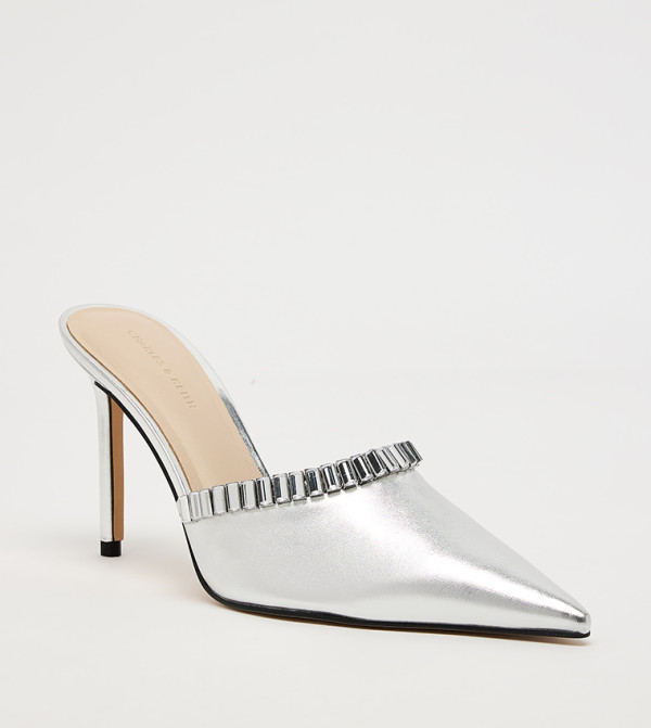 Crystal Detail Mule Pumps