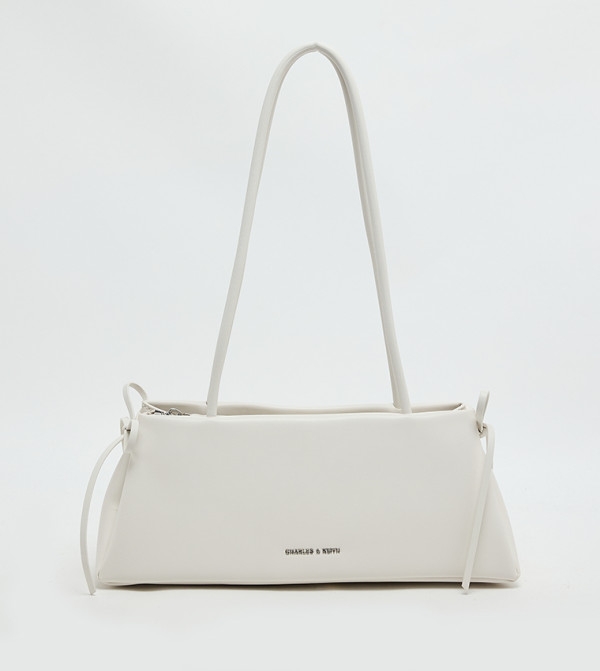 HAZEL Bow Elongated Trapeze Shoulder Bag