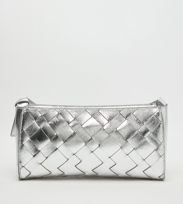 IVETTE Metallic Braided Shoulder Bag