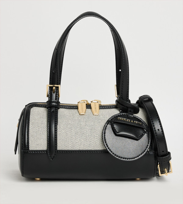 ENOLA Color Block Canvas Bowler Bag