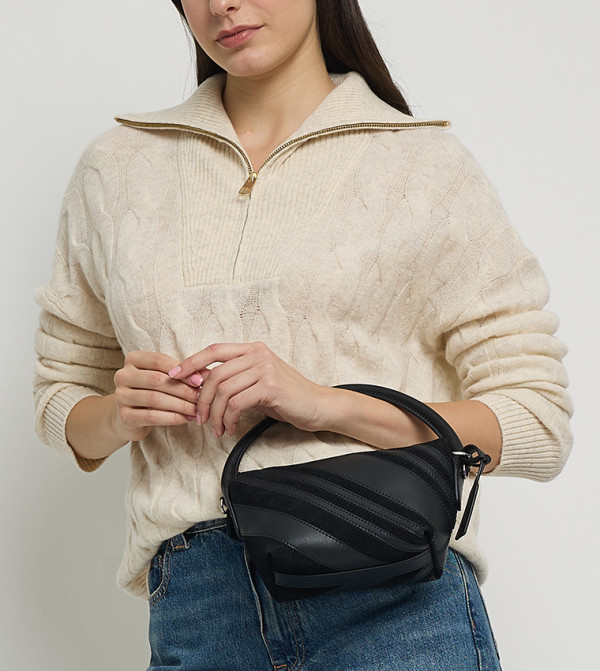 ZEYA Recycled Suede Top Handle Bag