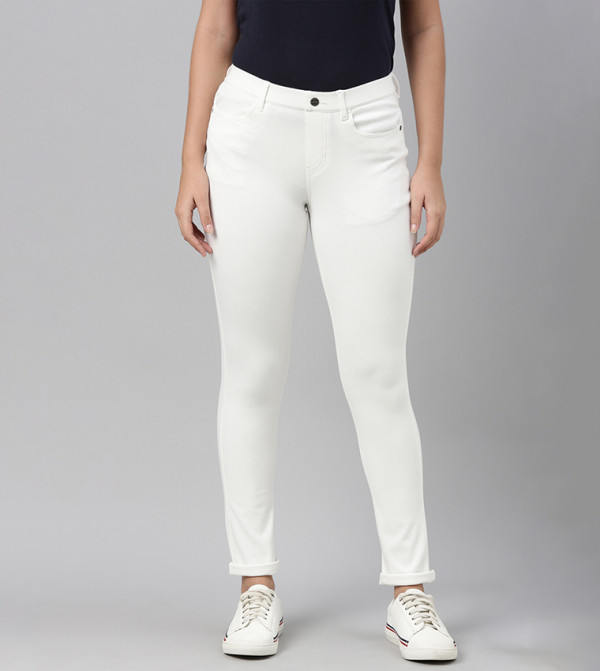 Solid Skinny Fit Stretch Jeggings