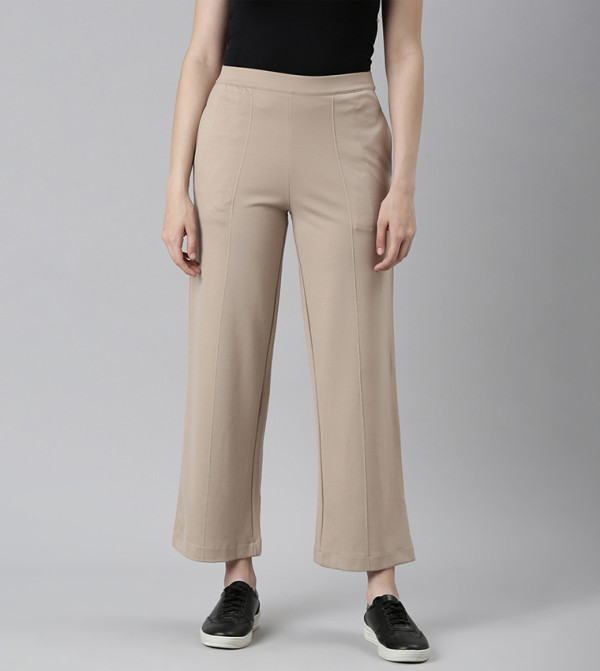 Solid Wide Leg Pants