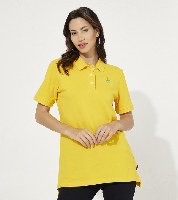 Logo Embroidered Short Sleeves Polo T-Shirt