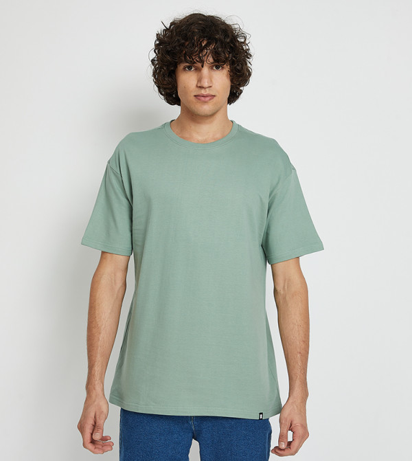 Solid Crew Neck Oversized T-Shirt