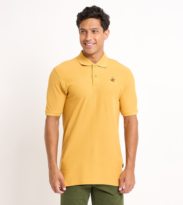 Logo Embroidered Short Sleeves Polo T-Shirt